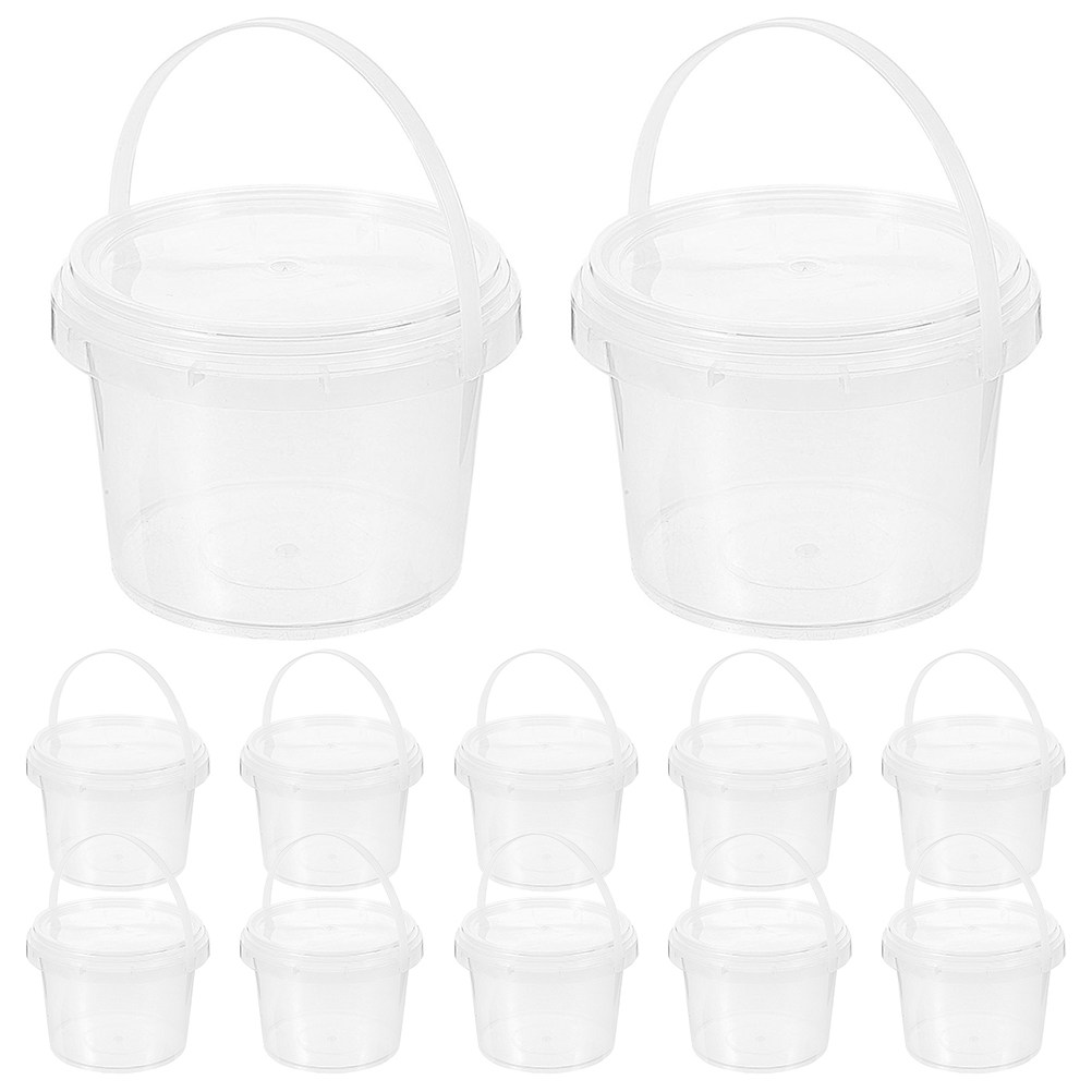Homemade Food Snacks - 12Pcs Mini Transparent PP Storage Buckets
