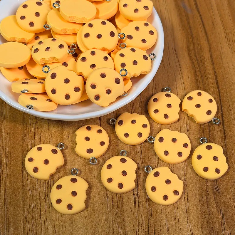 Food Snacks To Make - 10pcs Broken Cookies Biscuits Resin Charms