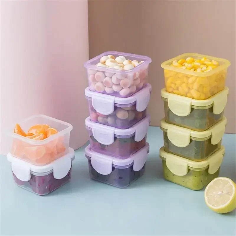 4Pcs Mini Airtight Food Storag - огляд і ціна Food Snacks For 1 Year Old