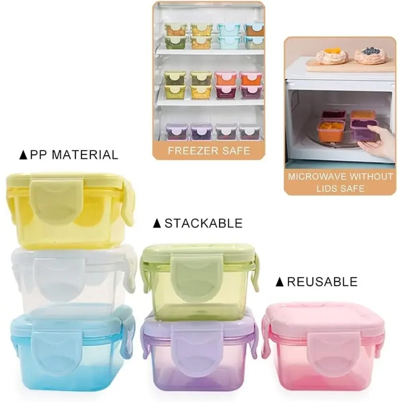 4Pcs Mini Airtight Food Storag - огляд і ціна Food Snacks For 1 Year Old