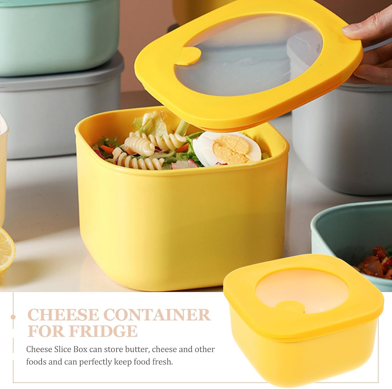 4.7 * 2.5'' Sliced Cheese Cont - огляд і ціна Yellow Food Snacks