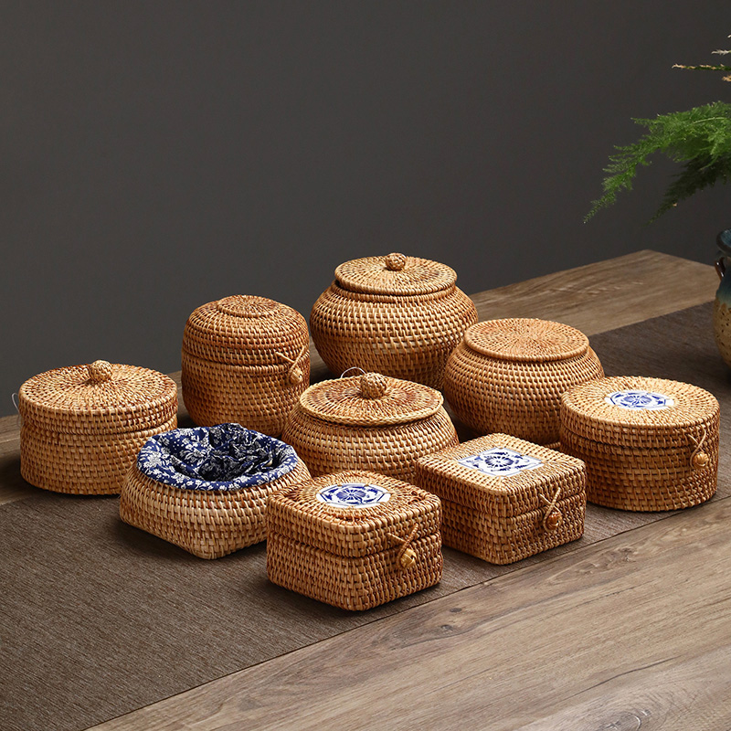Handwoven Rattan Storage Box W - огляд і ціна Food Snacks In Japan