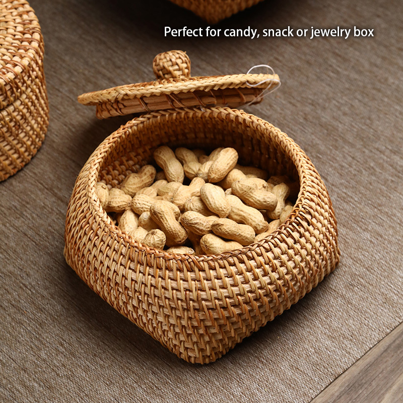 Handwoven Rattan Storage Box W - огляд і ціна Food Snacks In Japan