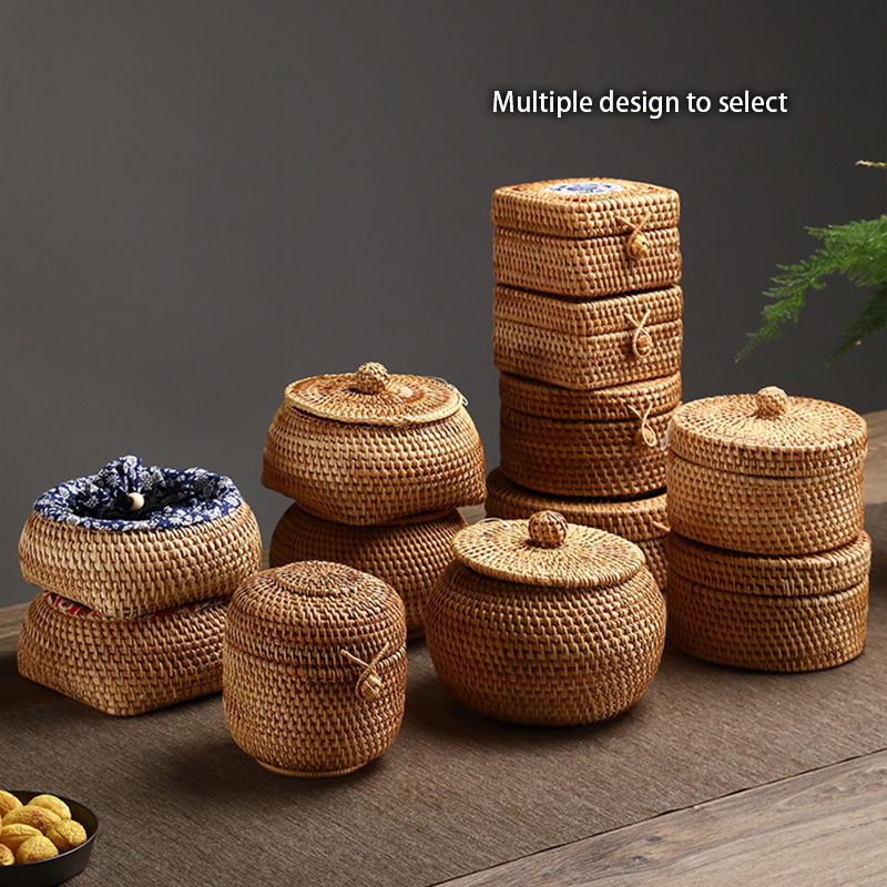 Handwoven Rattan Storage Box W - огляд і ціна Food Snacks In Japan