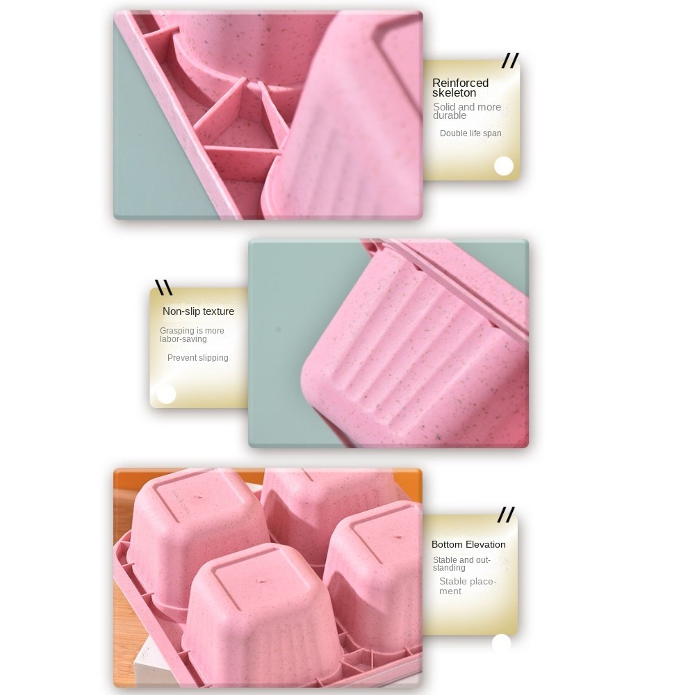 1pc Reusable Wheat Straw 4 Com - огляд і ціна Food Prep Snacks
