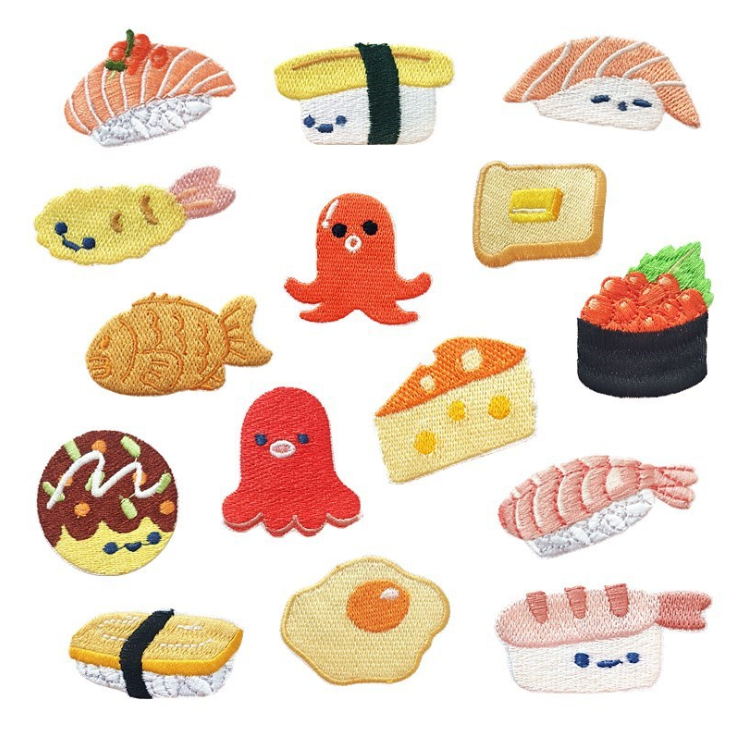 10 Pcs Embroidery Patch Popula - огляд і ціна Food Snacks Pictures