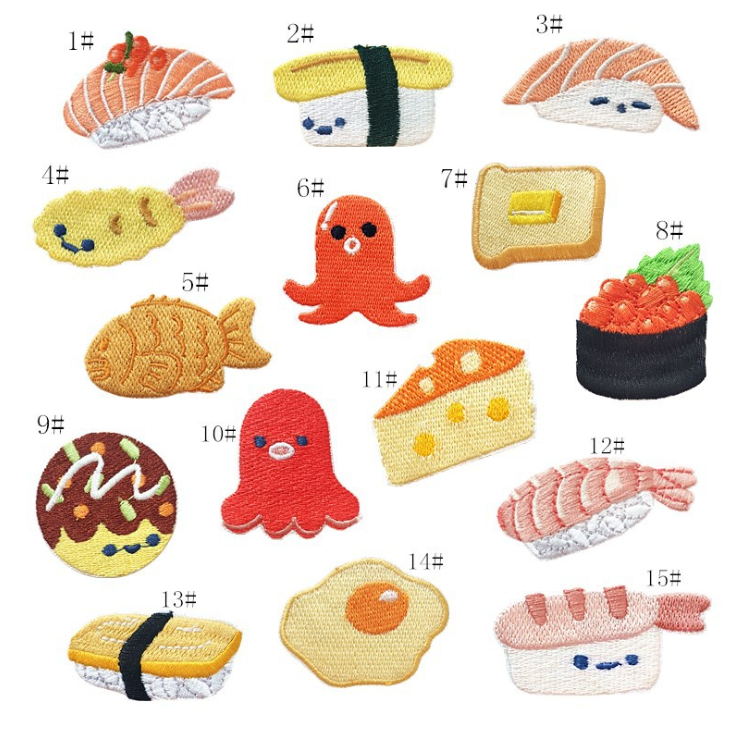 10 Pcs Embroidery Patch Popula - огляд і ціна Food Snacks Pictures