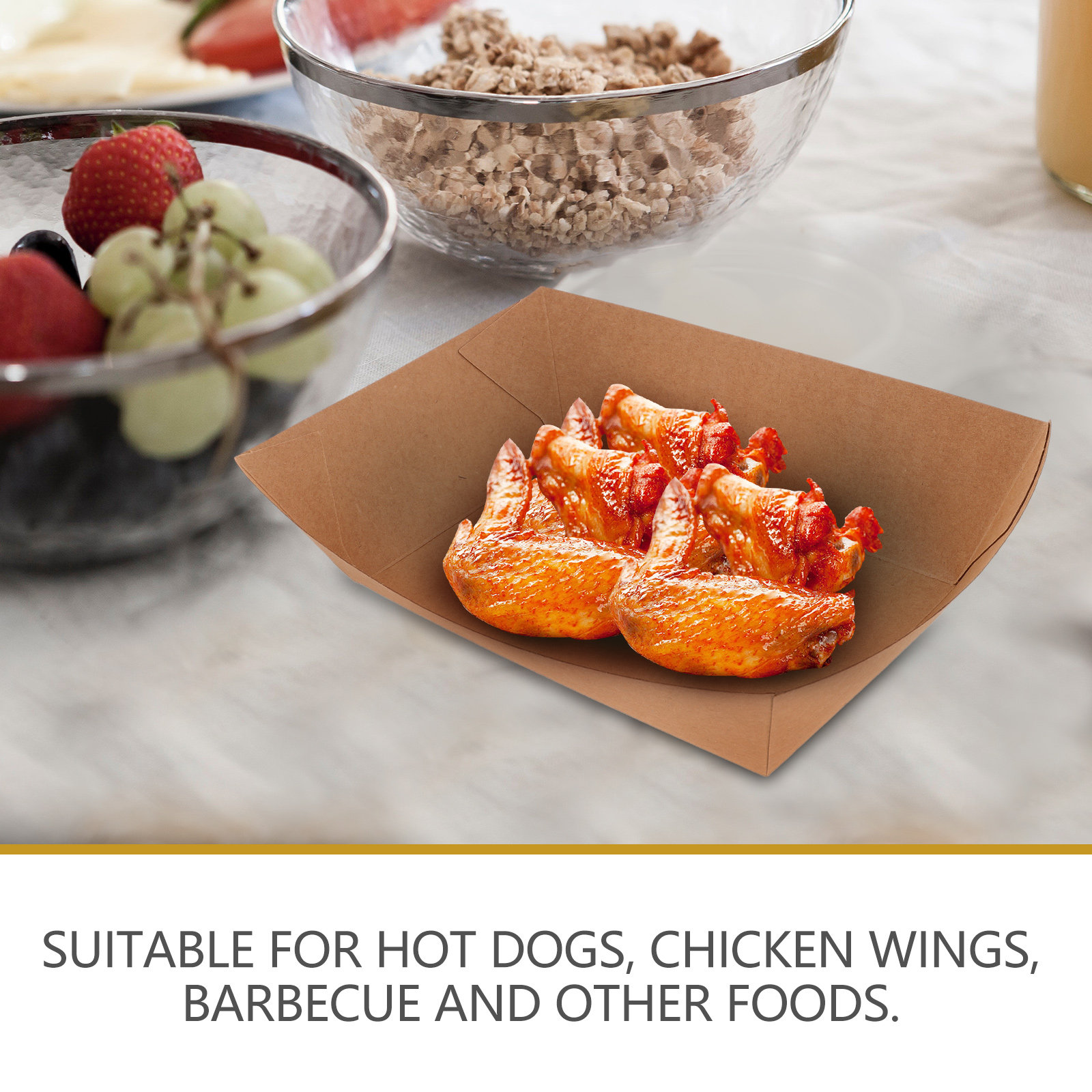 100Pcs Paper Food Tray Hot Dog - огляд і ціна Quick Food Snacks