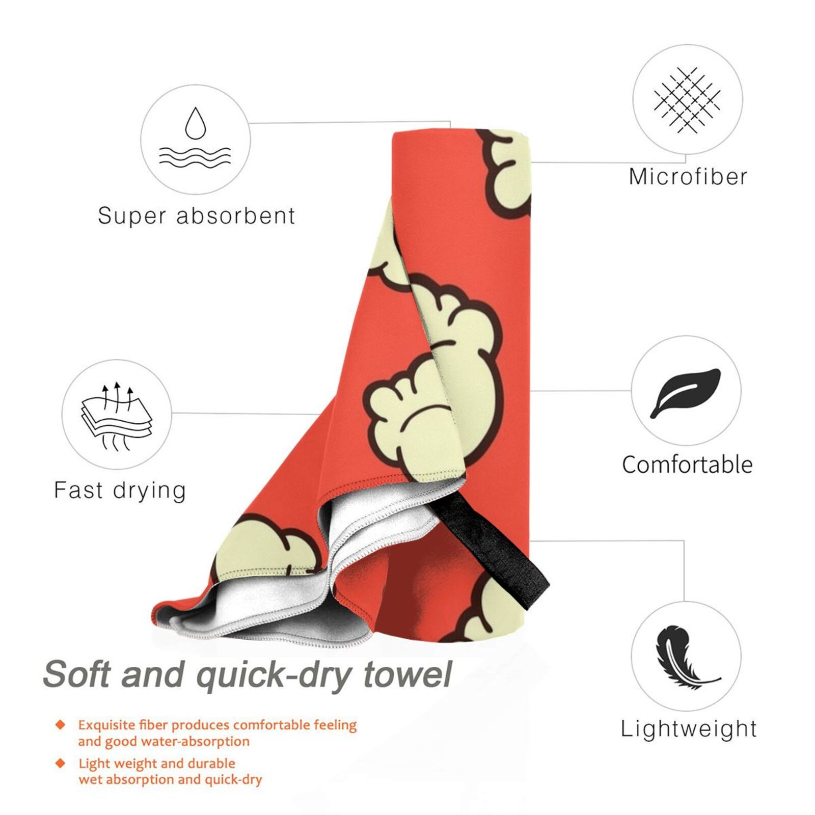 Popcorn Pattern Beach Towel Qu - огляд і ціна Quick Food Snacks