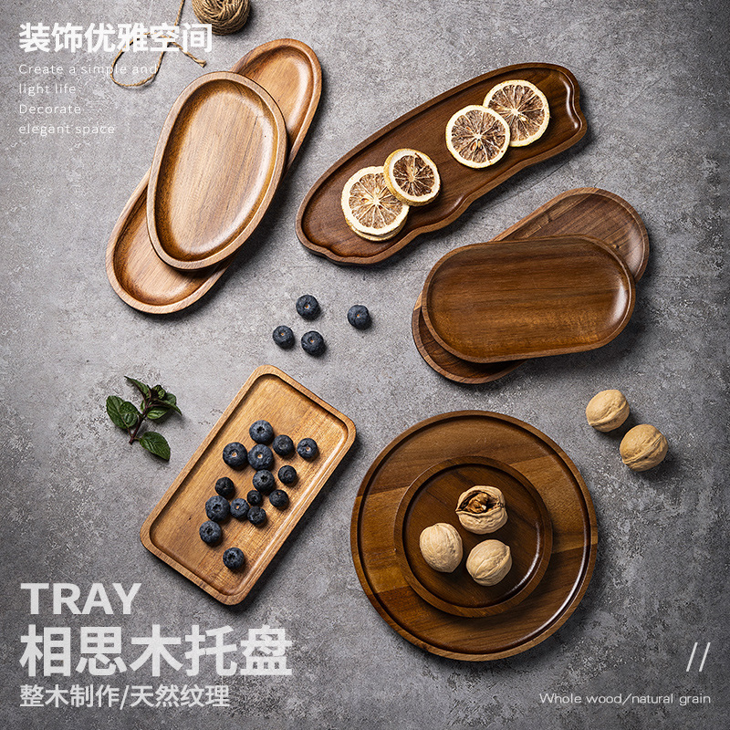 Tableware Solid Wood Food Tray - огляд і ціна Food Snacks In Japan