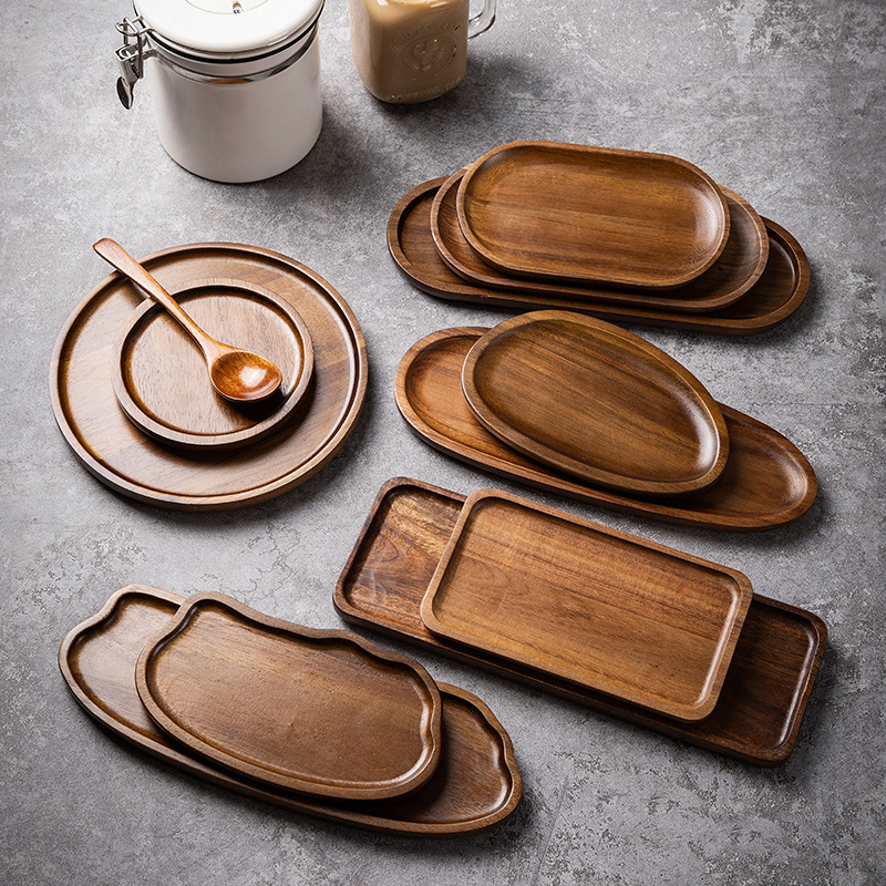 Tableware Solid Wood Food Tray - огляд і ціна Food Snacks In Japan