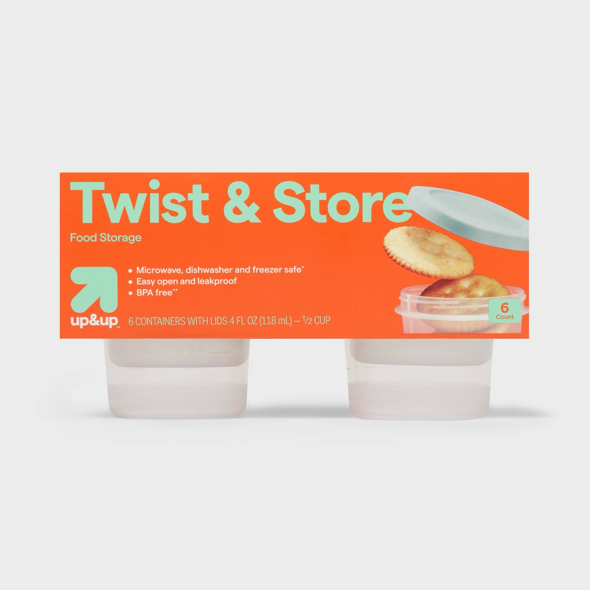 6ct Round Twist-Lock Food Stor - огляд і ціна Food Prep Snacks
