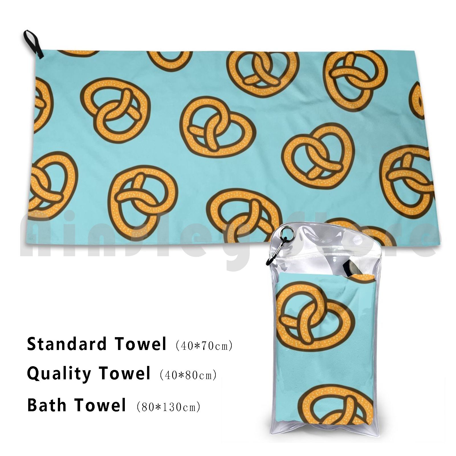 I Heart Pretzels Pattern Beach - огляд і ціна Quick Food Snacks