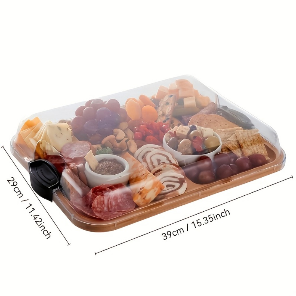 Wooden Partitioned Snack Tray  - огляд і ціна Food Snacks In Japan